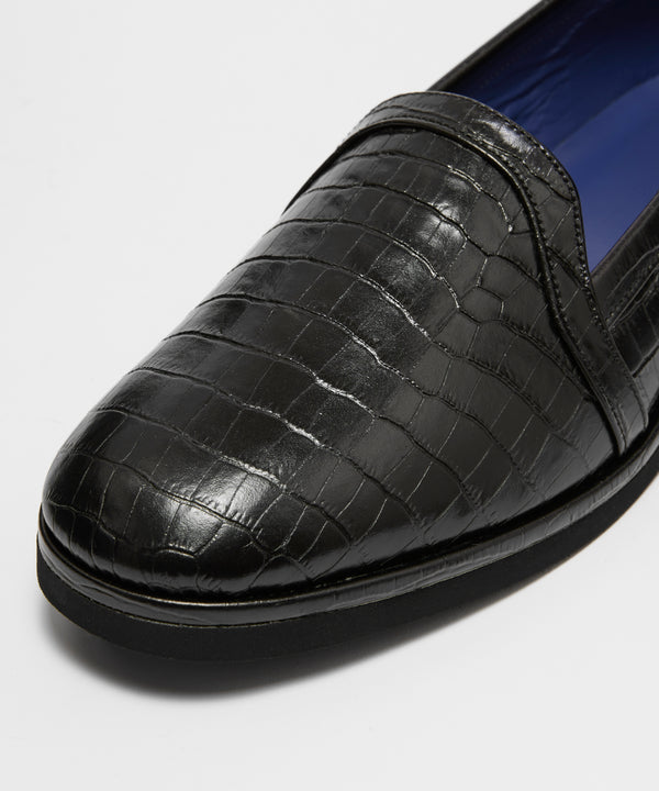 STORE SLIP CROCO - BLACK/ BL-07CR