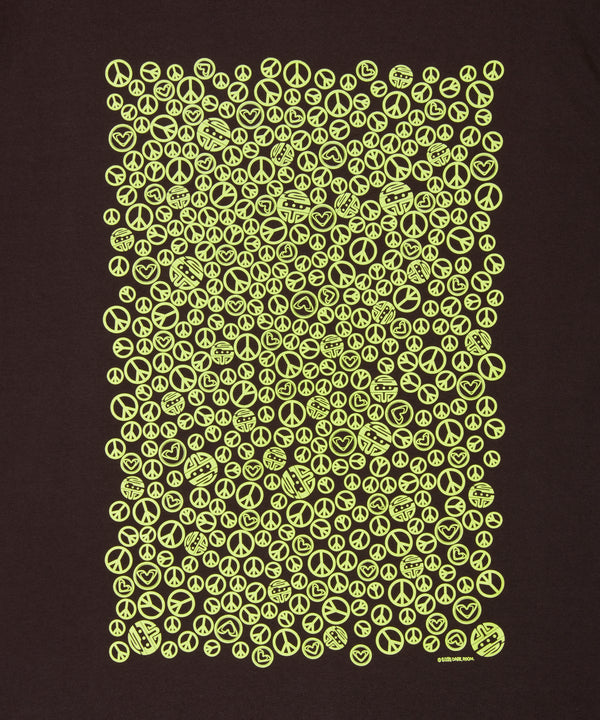 PEACE & POISON L/S TEE  - BROWN × F,YELLOW / DRT-03LS