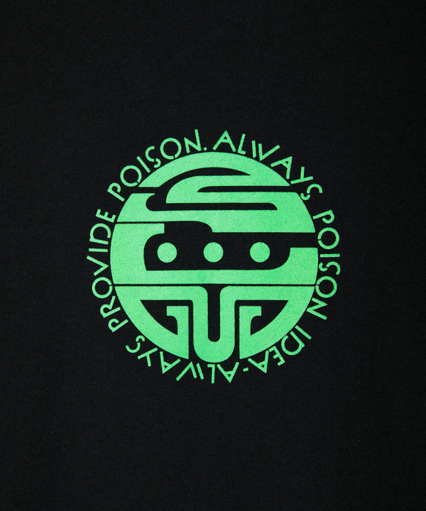 PEACE & POISON L/S TEE  - BLACK × F,GREEN / DRT-03LS