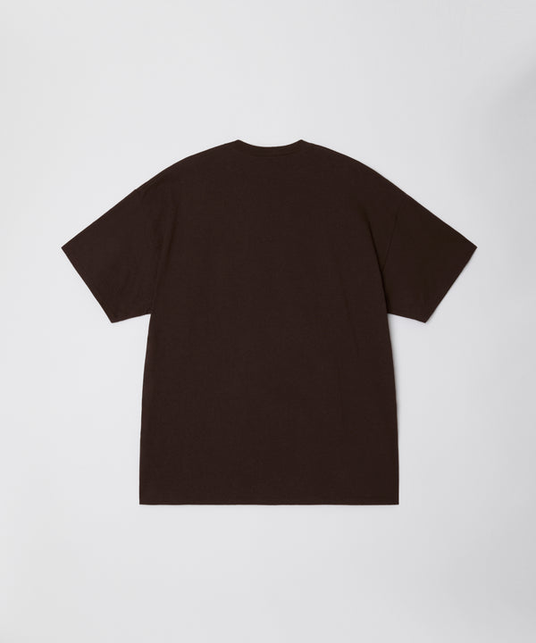 PEACE & POISON S/S TEE  - BROWN × F,YELLOW / DRT-03