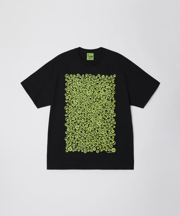 PEACE & POISON S/S TEE  - BLACK × F,YELLOW / DRT-03