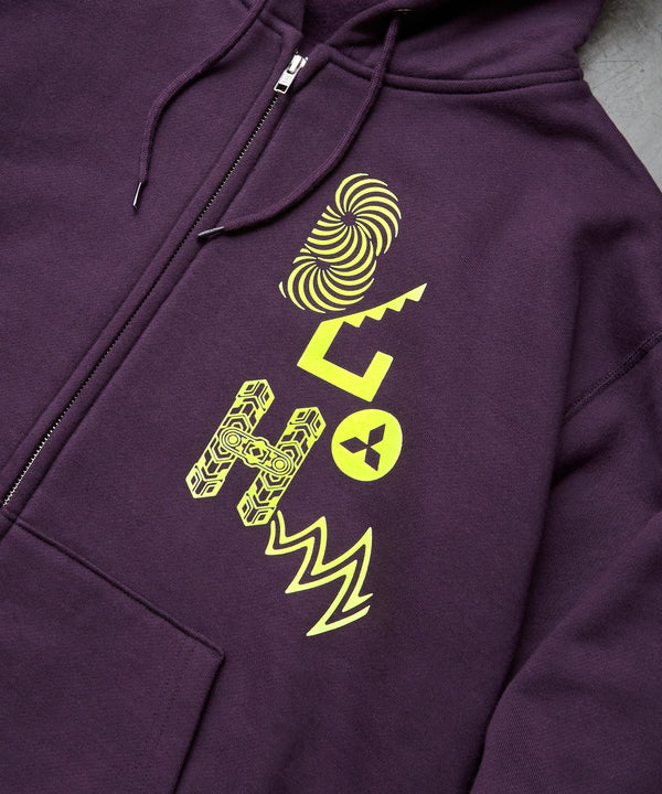 PSYCHIC "B" HOODIE  - PURPLE / BLT-10PK